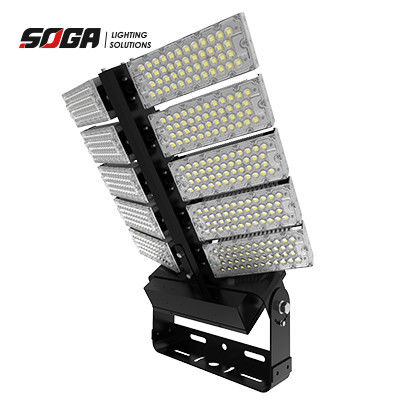 Luz de inundação LED de alumínio de potência com soluções de atenuação de design giratórias e suporte de suporte de ferro